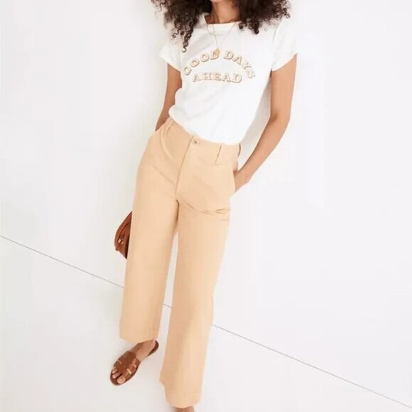 Madewell Pants - Madewell Wide-Leg Pants in Beige